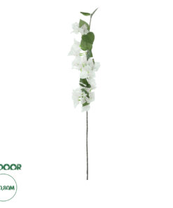 GloboStar® Artificial Garden BOUGAUVILLEA BRANCH 20657 Τεχνητό Διακοσμητικό Κλαδί Μπουκανβίλιας Λευκή Y80cm