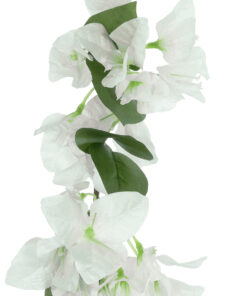 GloboStar® Artificial Garden BOUGAUVILLEA BRANCH 20657 Τεχνητό Διακοσμητικό Κλαδί Μπουκανβίλιας Λευκή Y80cm