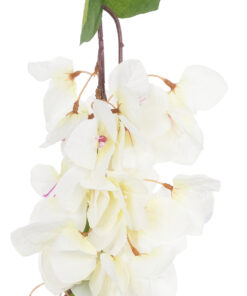 GloboStar® Artificial Garden BOUGAUVILLEA BRANCH 20659 Τεχνητό Διακοσμητικό Κλαδί Μπουκανβίλιας Λευκή Y80cm