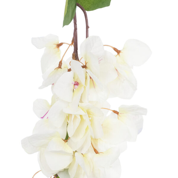 GloboStar® Artificial Garden BOUGAUVILLEA BRANCH 20659 Τεχνητό Διακοσμητικό Κλαδί Μπουκανβίλιας Λευκή Y80cm