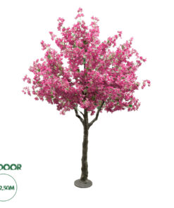 GloboStar® Artificial Garden BOUGAUVILLEA 20670 Τεχνητό Διακοσμητικό Δέντρο με Ανθη Μπουκανβίλιας Φουξ Υ250cm