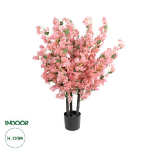 GloboStar® Artificial Garden BOUGAUVILLEA PLANT 20671 Τεχνητό Διακοσμητικό Φυτό με Ανθη Μπουκανβίλιας Ροζ – Πορτοκαλί Y120cm