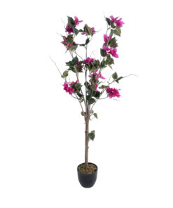 GloboStar® Artificial Garden BOUGAUVILLEA 20674 Τεχνητό Διακοσμητικό Φυτό με Ανθη Μπουκανβίλιας Φουξ Υ120cm