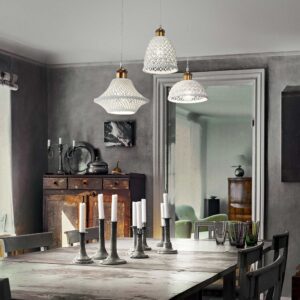 IDEAL LUX Κρεμαστό Φωτιστικό LUGANO 1xE27 Λευκού Χρώματος – 206820