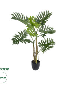 GloboStar® Artificial Garden PHILODENDRON 20683 Τεχνητό Διακοσμητικό Φυτό Φυλλόδενδρο Υ90cm