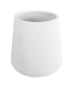 GloboStar® Artificial Garden MISSOURI 20693 Διακοσμητικό Πολυεστερικό Τσιμεντένιο Κασπώ Γλάστρα – Flower Pot Λευκό Φ70 x Υ70cm