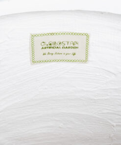 GloboStar® Artificial Garden MISSOURI 20693 Διακοσμητικό Πολυεστερικό Τσιμεντένιο Κασπώ Γλάστρα – Flower Pot Λευκό Φ70 x Υ70cm