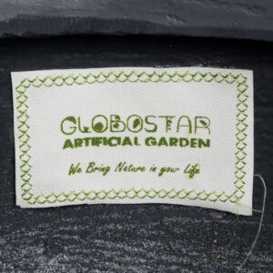 GloboStar® Artificial Garden DAMASCUS 20694 Διακοσμητικό Πολυεστερικό Τσιμεντένιο Κασπώ Γλάστρα – Flower Pot Μαύρο Φ45 x Υ45cm
