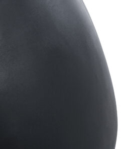 GloboStar® Artificial Garden COLOMBO 20695 Διακοσμητικό Πολυεστερικό Τσιμεντένιο Κασπώ Γλάστρα – Flower Pot Μαύρο Φ60 x Υ45cm