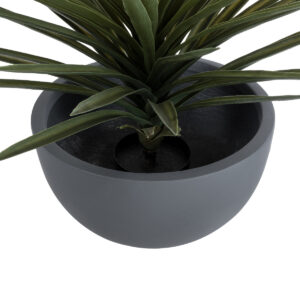 GloboStar® Artificial Garden BALTIMORE 20696 Διακοσμητικό Πολυεστερικό Τσιμεντένιο Κασπώ Γλάστρα – Flower Pot Γκρι Φ43 x Υ23cm