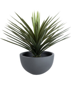 GloboStar® Artificial Garden BALTIMORE 20696 Διακοσμητικό Πολυεστερικό Τσιμεντένιο Κασπώ Γλάστρα – Flower Pot Γκρι Φ43 x Υ23cm