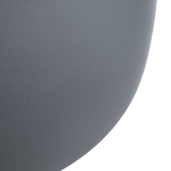 GloboStar® Artificial Garden BALTIMORE 20696 Διακοσμητικό Πολυεστερικό Τσιμεντένιο Κασπώ Γλάστρα – Flower Pot Γκρι Φ43 x Υ23cm