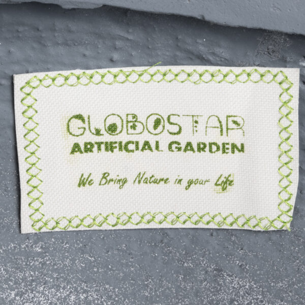 GloboStar® Artificial Garden BALTIMORE 20696 Διακοσμητικό Πολυεστερικό Τσιμεντένιο Κασπώ Γλάστρα – Flower Pot Γκρι Φ43 x Υ23cm