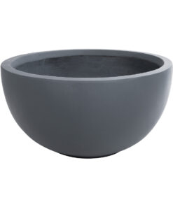 GloboStar® Artificial Garden BALTIMORE 20697 Διακοσμητικό Πολυεστερικό Τσιμεντένιο Κασπώ Γλάστρα – Flower Pot Γκρι Φ61 x Υ30cm