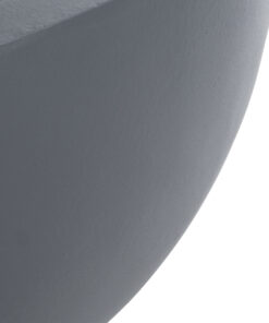 GloboStar® Artificial Garden BALTIMORE 20697 Διακοσμητικό Πολυεστερικό Τσιμεντένιο Κασπώ Γλάστρα – Flower Pot Γκρι Φ61 x Υ30cm