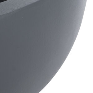 GloboStar® Artificial Garden BALTIMORE 20697 Διακοσμητικό Πολυεστερικό Τσιμεντένιο Κασπώ Γλάστρα – Flower Pot Γκρι Φ61 x Υ30cm