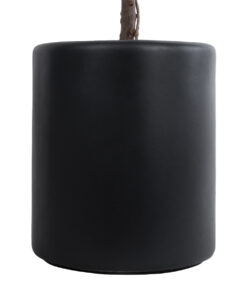 GloboStar® Artificial Garden PUEBLA 20698 Διακοσμητικό Πολυεστερικό Τσιμεντένιο Κασπώ Γλάστρα – Flower Pot Μαύρο Φ41 x Υ46cm