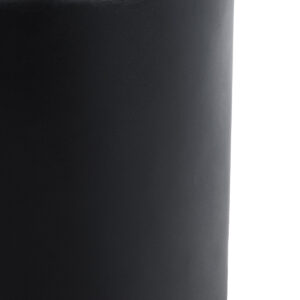 GloboStar® Artificial Garden PUEBLA 20698 Διακοσμητικό Πολυεστερικό Τσιμεντένιο Κασπώ Γλάστρα – Flower Pot Μαύρο Φ41 x Υ46cm