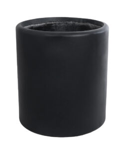 GloboStar® Artificial Garden PUEBLA 20699 Διακοσμητικό Πολυεστερικό Τσιμεντένιο Κασπώ Γλάστρα – Flower Pot Μαύρο Φ51 x Υ56cm