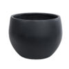 GloboStar® Artificial Garden VITORIA 20701 Διακοσμητικό Πολυεστερικό Τσιμεντένιο Κασπώ Γλάστρα – Flower Pot Μαύρο Φ55 x Υ40cm