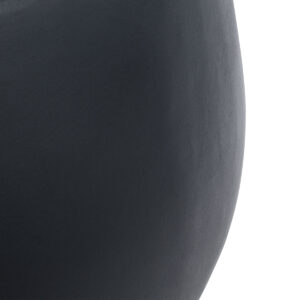 GloboStar® Artificial Garden VITORIA 20701 Διακοσμητικό Πολυεστερικό Τσιμεντένιο Κασπώ Γλάστρα – Flower Pot Μαύρο Φ55 x Υ40cm