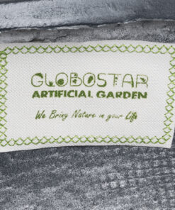 GloboStar® Artificial Garden VITORIA 20701 Διακοσμητικό Πολυεστερικό Τσιμεντένιο Κασπώ Γλάστρα – Flower Pot Μαύρο Φ55 x Υ40cm