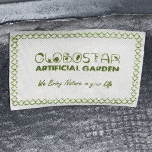GloboStar® Artificial Garden VITORIA 20701 Διακοσμητικό Πολυεστερικό Τσιμεντένιο Κασπώ Γλάστρα – Flower Pot Μαύρο Φ55 x Υ40cm