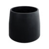 GloboStar® Artificial Garden TIJUANA 20703 Διακοσμητικό Πολυεστερικό Τσιμεντένιο Κασπώ Γλάστρα – Flower Pot Μαύρο Φ65 x Υ65cm