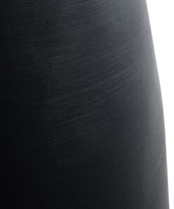 GloboStar® Artificial Garden TIJUANA 20704 Διακοσμητικό Πολυεστερικό Τσιμεντένιο Κασπώ Γλάστρα – Flower Pot Μαύρο Φ82 x Υ90cm