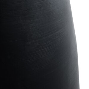 GloboStar® Artificial Garden TIJUANA 20704 Διακοσμητικό Πολυεστερικό Τσιμεντένιο Κασπώ Γλάστρα – Flower Pot Μαύρο Φ82 x Υ90cm