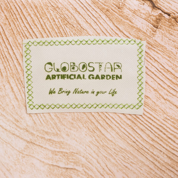 GloboStar® Artificial Garden PANDORA 20706 Επιδαπέδιο Πολυεστερικό Τσιμεντένιο Κασπώ Γλάστρα – Flower Pot Λευκό με Καφέ Μ45 x Π40 x Υ72cm