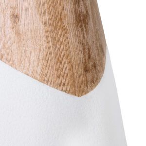 GloboStar® Artificial Garden PANDORA 20707 Επιδαπέδιο Πολυεστερικό Τσιμεντένιο Κασπώ Γλάστρα – Flower Pot Λευκό με Καφέ Μ49 x Π45 x Υ90cm