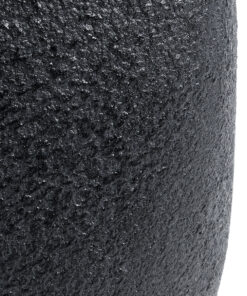 GloboStar® Artificial Garden CHLOE 20708 Επιδαπέδιο Πολυεστερικό Τσιμεντένιο Κασπώ Γλάστρα – Flower Pot Μαύρο Μ60 x Π55 x Υ43cm