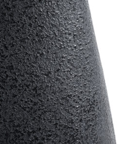 GloboStar® Artificial Garden CHLOE 20709 Επιδαπέδιο Πολυεστερικό Τσιμεντένιο Κασπώ Γλάστρα – Flower Pot Μαύρο Μ45 x Π49 x Υ90cm