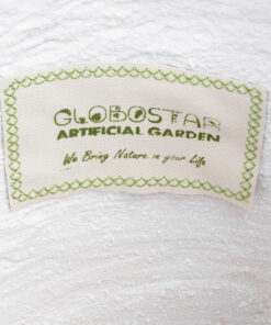 GloboStar® Artificial Garden MALVEN 20710 Επιδαπέδιο Πολυεστερικό Τσιμεντένιο Κασπώ Γλάστρα – Flower Pot Λευκό Φ31 x Υ28cm