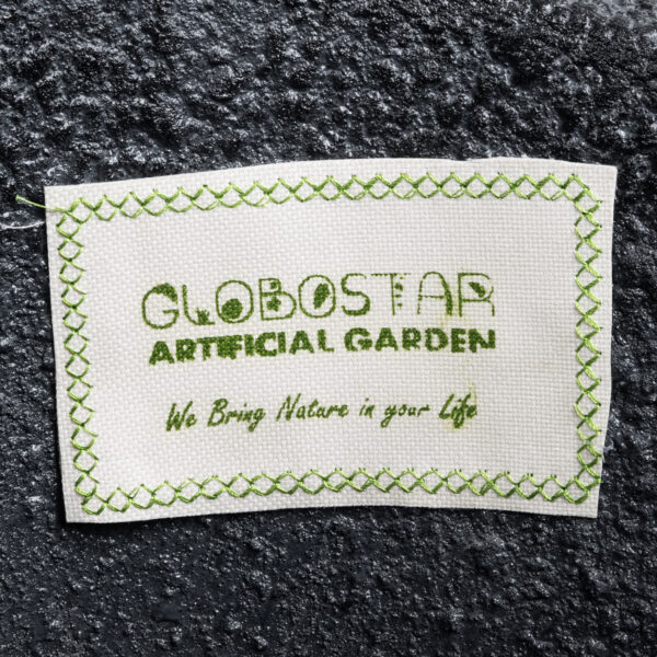GloboStar® Artificial Garden ILAEIRA 20713 Επιδαπέδιο Πολυεστερικό Τσιμεντένιο Κασπώ Γλάστρα – Flower Pot Μαύρο Φ58 x Υ53cm