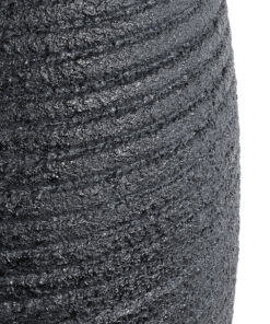 GloboStar® Artificial Garden NASHVILLE 20714 Επιδαπέδιο Πολυεστερικό Τσιμεντένιο Κασπώ Γλάστρα – Flower Pot Μαύρο Φ45 x Υ114cm