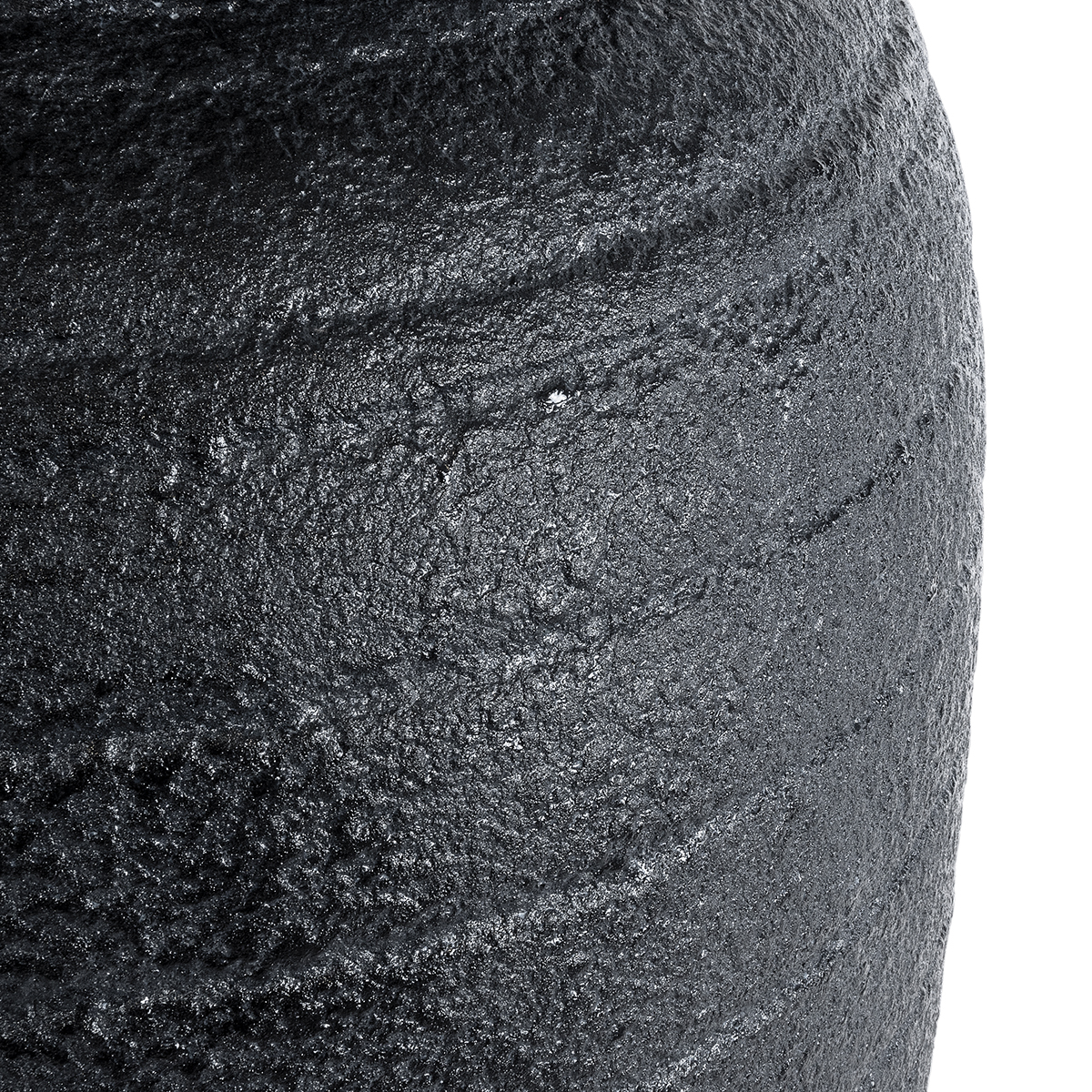 GloboStar® Artificial Garden OLYMPIA 20717 Επιδαπέδιο Πολυεστερικό Τσιμεντένιο Κασπώ Γλάστρα – Flower Pot Μαύρο Φ55 x Υ120cm