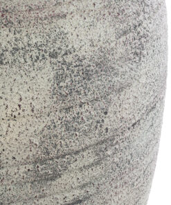 GloboStar® Artificial Garden IRISH 20721 Επιδαπέδιο Πολυεστερικό Τσιμεντένιο Κασπώ Γλάστρα – Flower Pot Λευκό με Μπεζ Φ55 x Υ90cm