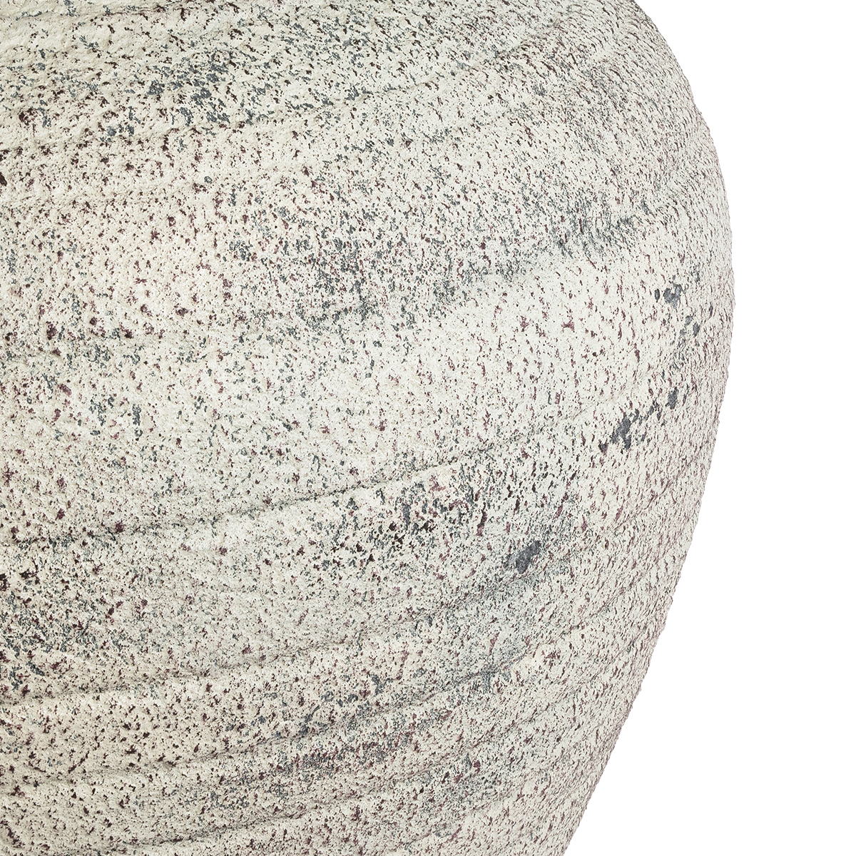 GloboStar® Artificial Garden IRISH 20722 Επιδαπέδιο Πολυεστερικό Τσιμεντένιο Κασπώ Γλάστρα – Flower Pot Λευκό με Μπεζ Φ55 x Υ60cm