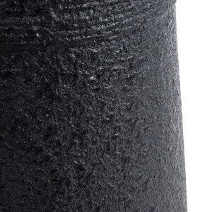 GloboStar® Artificial Garden JAKLIN 20723 Επιδαπέδιο Πολυεστερικό Τσιμεντένιο Κασπώ Γλάστρα – Flower Pot Μαύρο Φ34 x Υ62cm