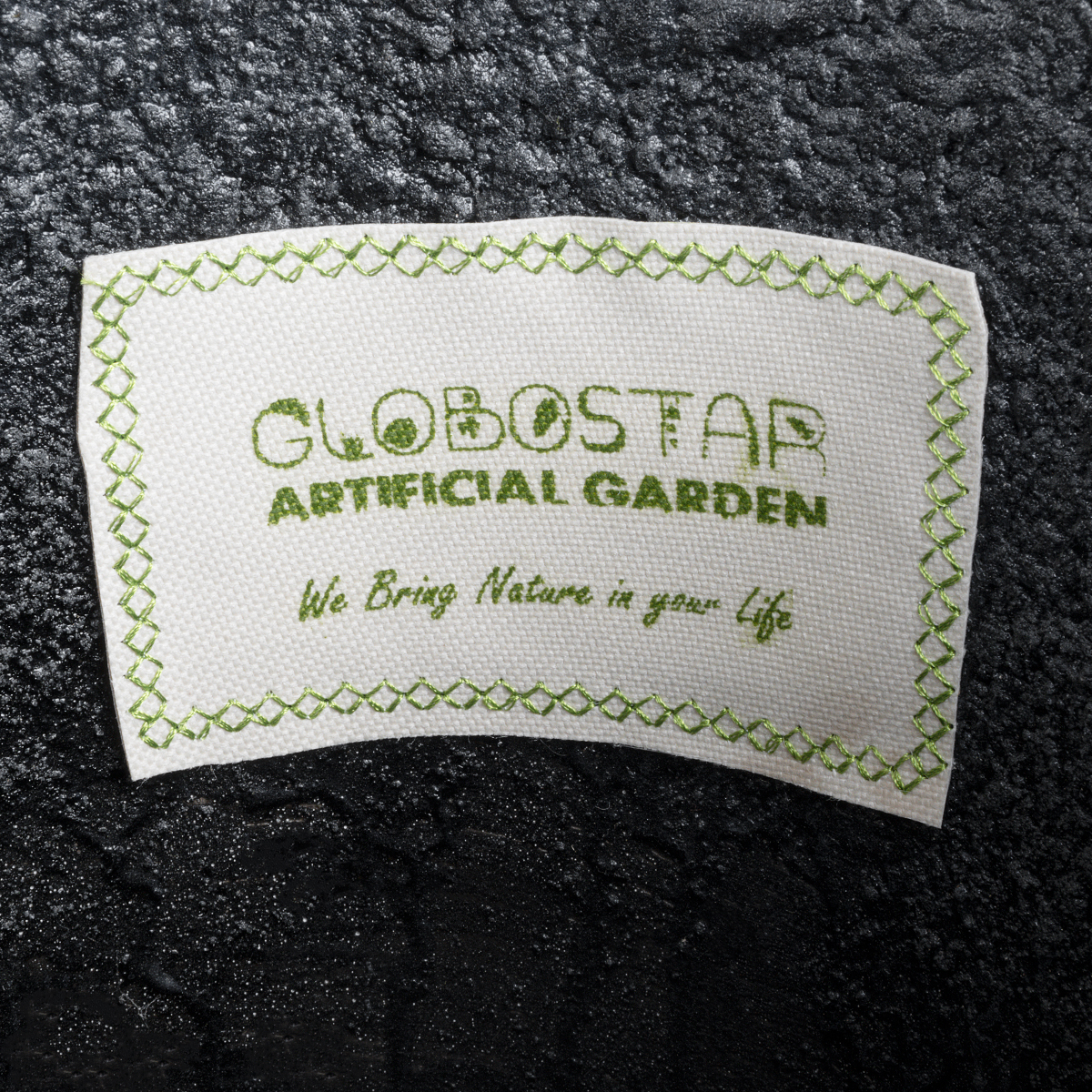 GloboStar® Artificial Garden JAKLIN 20723 Επιδαπέδιο Πολυεστερικό Τσιμεντένιο Κασπώ Γλάστρα – Flower Pot Μαύρο Φ34 x Υ62cm