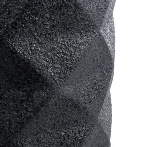 GloboStar® Artificial Garden GENOVA 20725 Επιδαπέδιο Πολυεστερικό Τσιμεντένιο Κασπώ Γλάστρα – Flower Pot Μαύρο Φ40 x Υ90cm