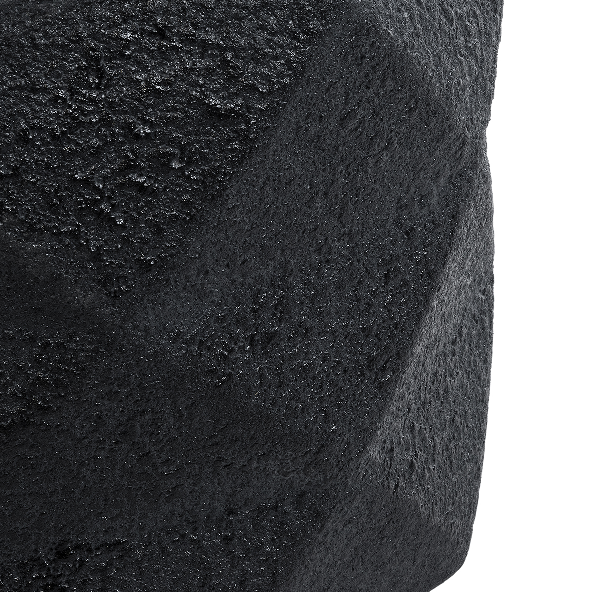 GloboStar® Artificial Garden GENOVA 20726 Επιδαπέδιο Πολυεστερικό Τσιμεντένιο Κασπώ Γλάστρα – Flower Pot Μαύρο Φ40 x Υ30cm