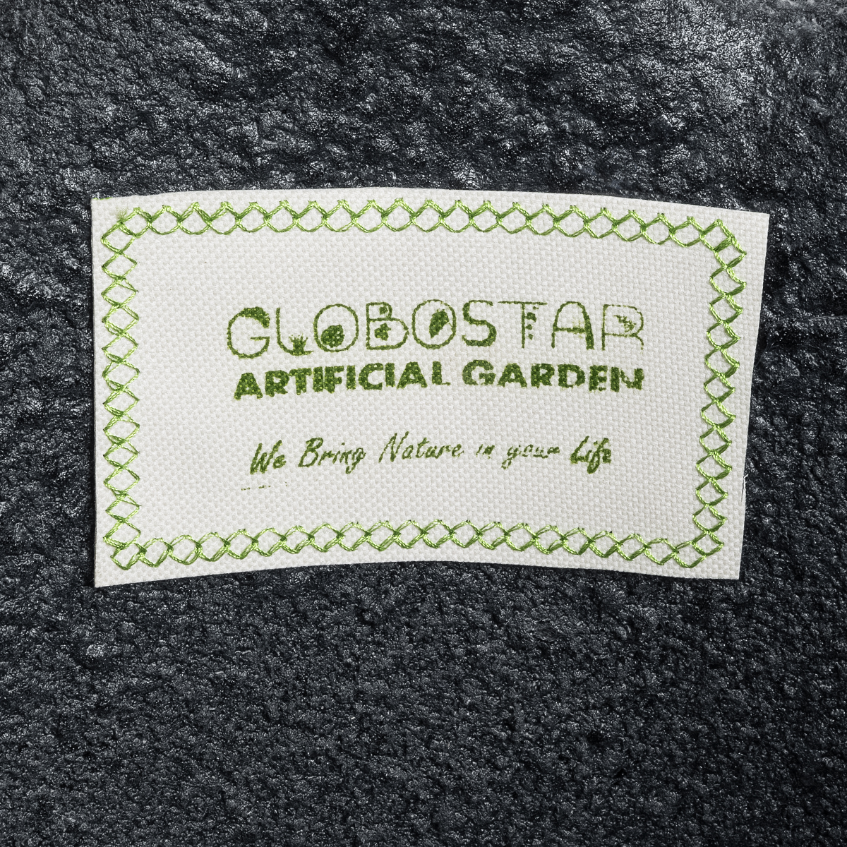 GloboStar® Artificial Garden GENOVA 20726 Επιδαπέδιο Πολυεστερικό Τσιμεντένιο Κασπώ Γλάστρα – Flower Pot Μαύρο Φ40 x Υ30cm