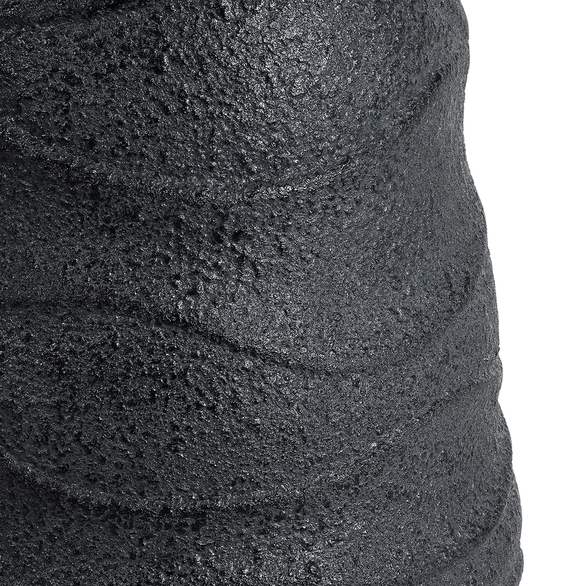 GloboStar® Artificial Garden BOLOGNA 20727 Επιδαπέδιο Πολυεστερικό Τσιμεντένιο Κασπώ Γλάστρα – Flower Pot Μαύρο Φ45 x Υ90cm