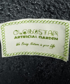 GloboStar® Artificial Garden BOLOGNA 20727 Επιδαπέδιο Πολυεστερικό Τσιμεντένιο Κασπώ Γλάστρα – Flower Pot Μαύρο Φ45 x Υ90cm