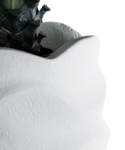 GloboStar® Artificial Garden PORTOFINO 20729 Επιδαπέδιο Πολυεστερικό Τσιμεντένιο Κασπώ Γλάστρα – Flower Pot Λευκό Φ50 x Υ110cm