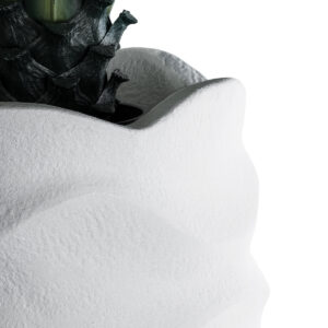 GloboStar® Artificial Garden PORTOFINO 20729 Επιδαπέδιο Πολυεστερικό Τσιμεντένιο Κασπώ Γλάστρα – Flower Pot Λευκό Φ50 x Υ110cm