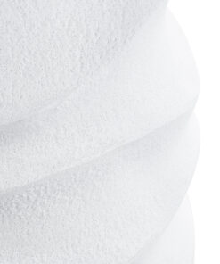 GloboStar® Artificial Garden PORTOFINO 20730 Επιδαπέδιο Πολυεστερικό Τσιμεντένιο Κασπώ Γλάστρα – Flower Pot Λευκό Φ50 x Υ80cm